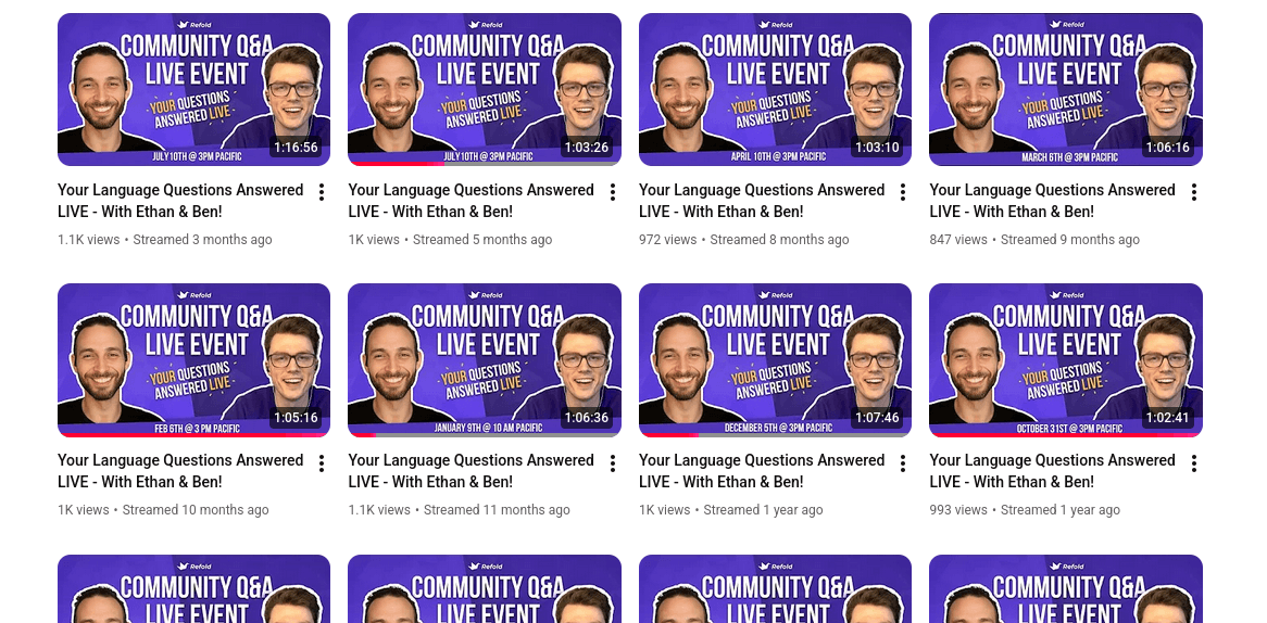 Q&A Livestreams preview