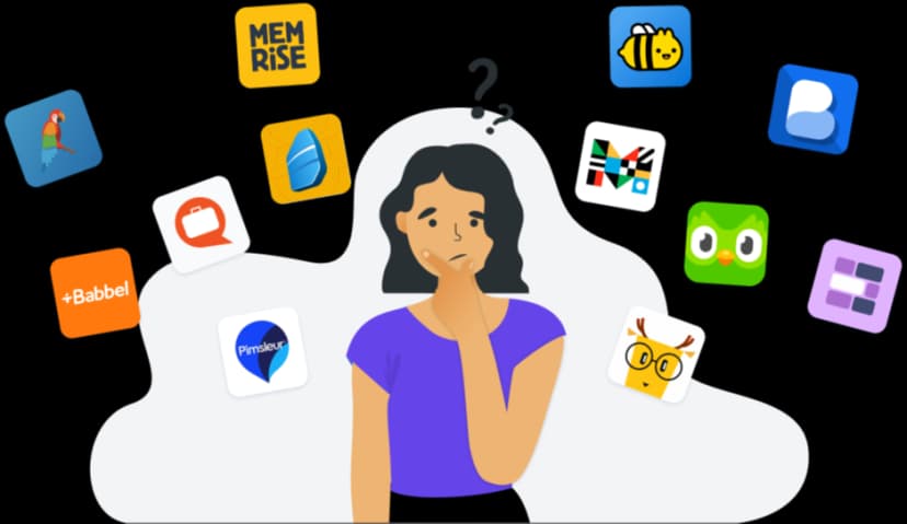 Girl thinking about language learning